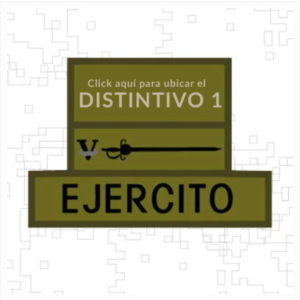 Persiana tablero Ejército y distintivo cuerpo Logístico