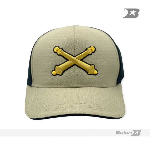 Gorra colección artillería beige negro dril - Imagen 2