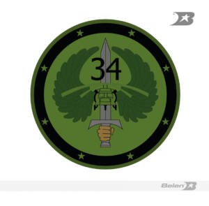 Escudo bordado Ejército brigada móvil 34