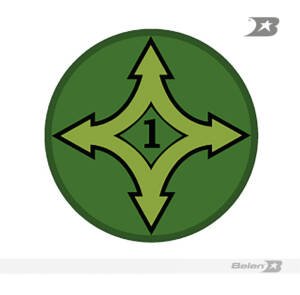 Escudo bordado Ejército brigada 1 logística