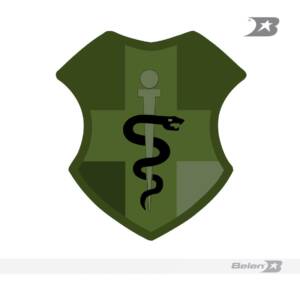 Escudo bordado dirección de sanidad FFMM