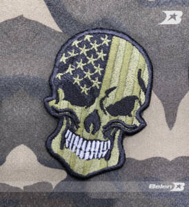Parche skull USA verde