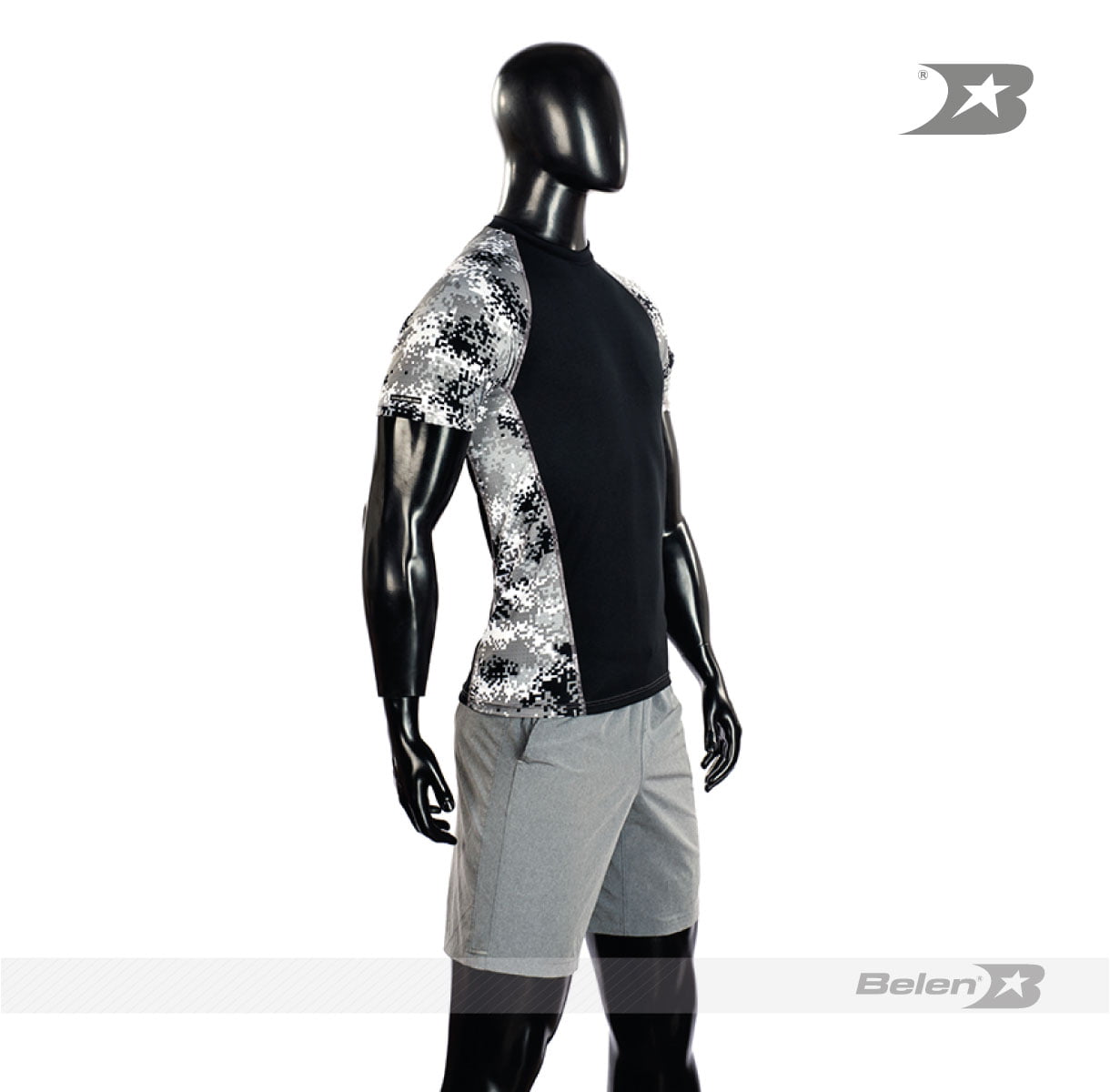 Camiseta Bsport FS negro camuflado gris - Imagen 2