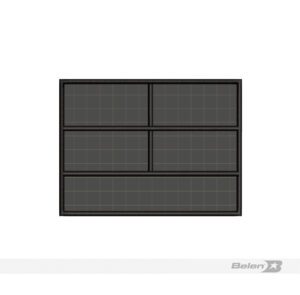 Persiana-tablero grado, parche bordado apellido, 4 distintivos