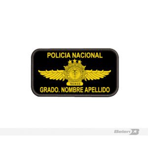 Tarjetero chaqueta de vuelo policia alas 3 estrellas