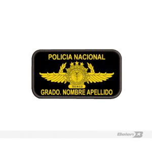 Tarjetero chaqueta de vuelo policia alas 3 estrellas laurel