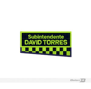 Tarjetero grado y nombre uniforme 4a policia
