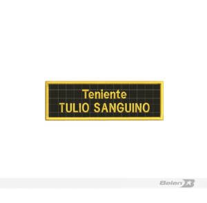 Tarjetero grado y nombre uniforme no.4 verde