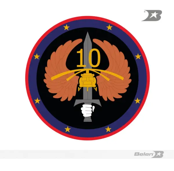 Escudo bordado Ejército brigada móvil 10 - Imagen 2
