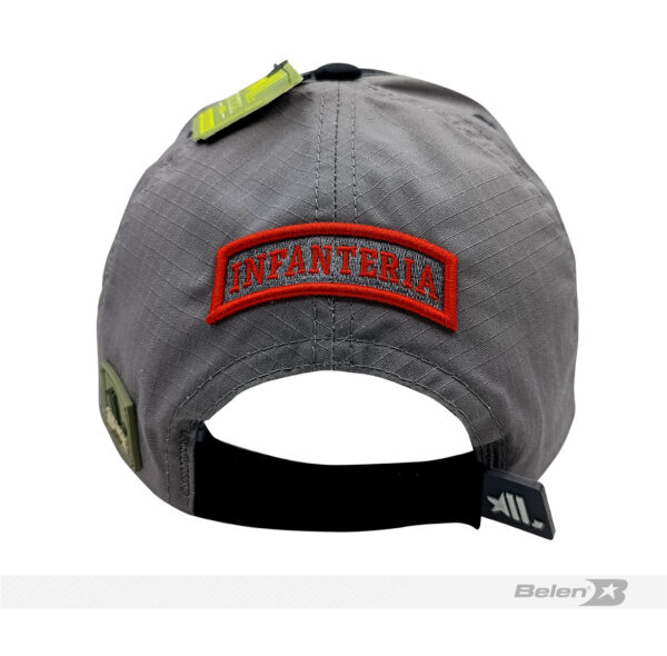 Gorra colección dril negro-gris infantería rojo - Imagen 3