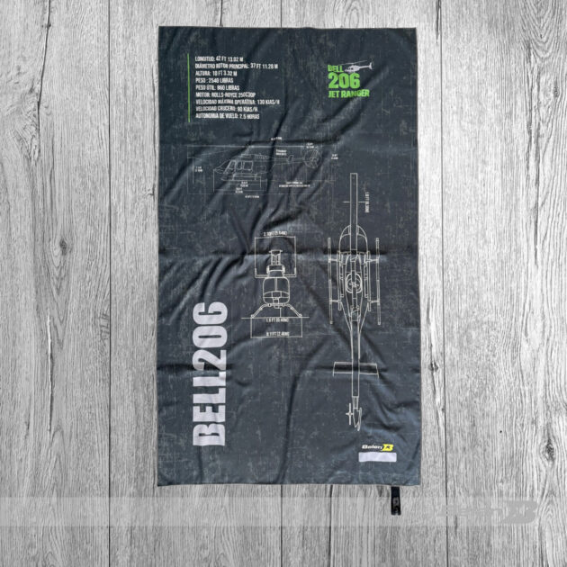 Toalla microfibra estampada bell 206 talla L