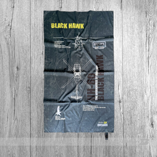 Toalla microfibra estampada black hawk talla L