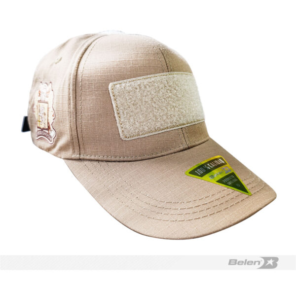 Gorra táctica beige velcro infanteria