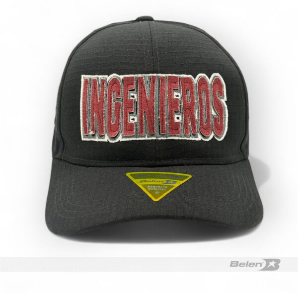 Gorra colección negra ingenieros letras - Imagen 2