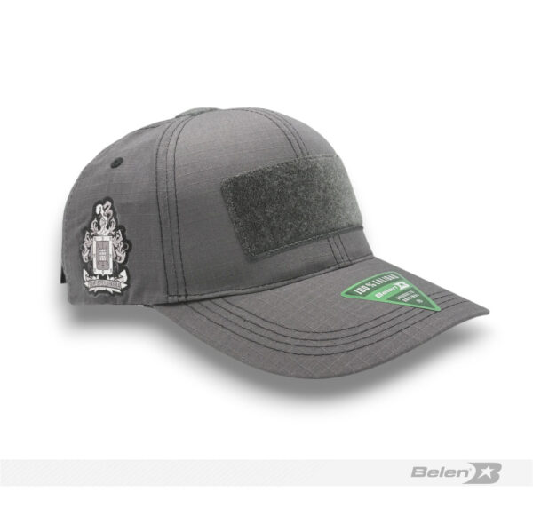 Gorra táctica gris velcro caballeria