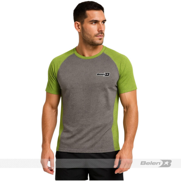 Camiseta Bsport icemam gris / verde