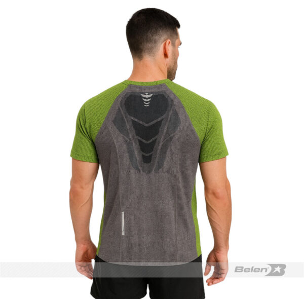 Camiseta Bsport icemam gris / verde - Imagen 2
