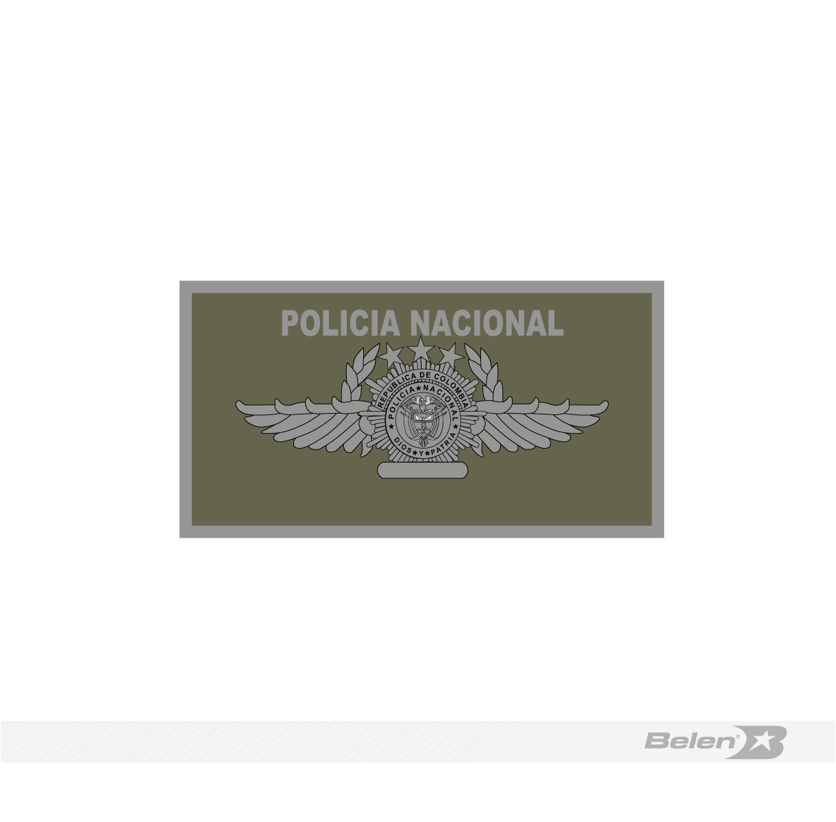 Tarjetero Overol de vuelo nuevo policia alas 3 estrellas laurel